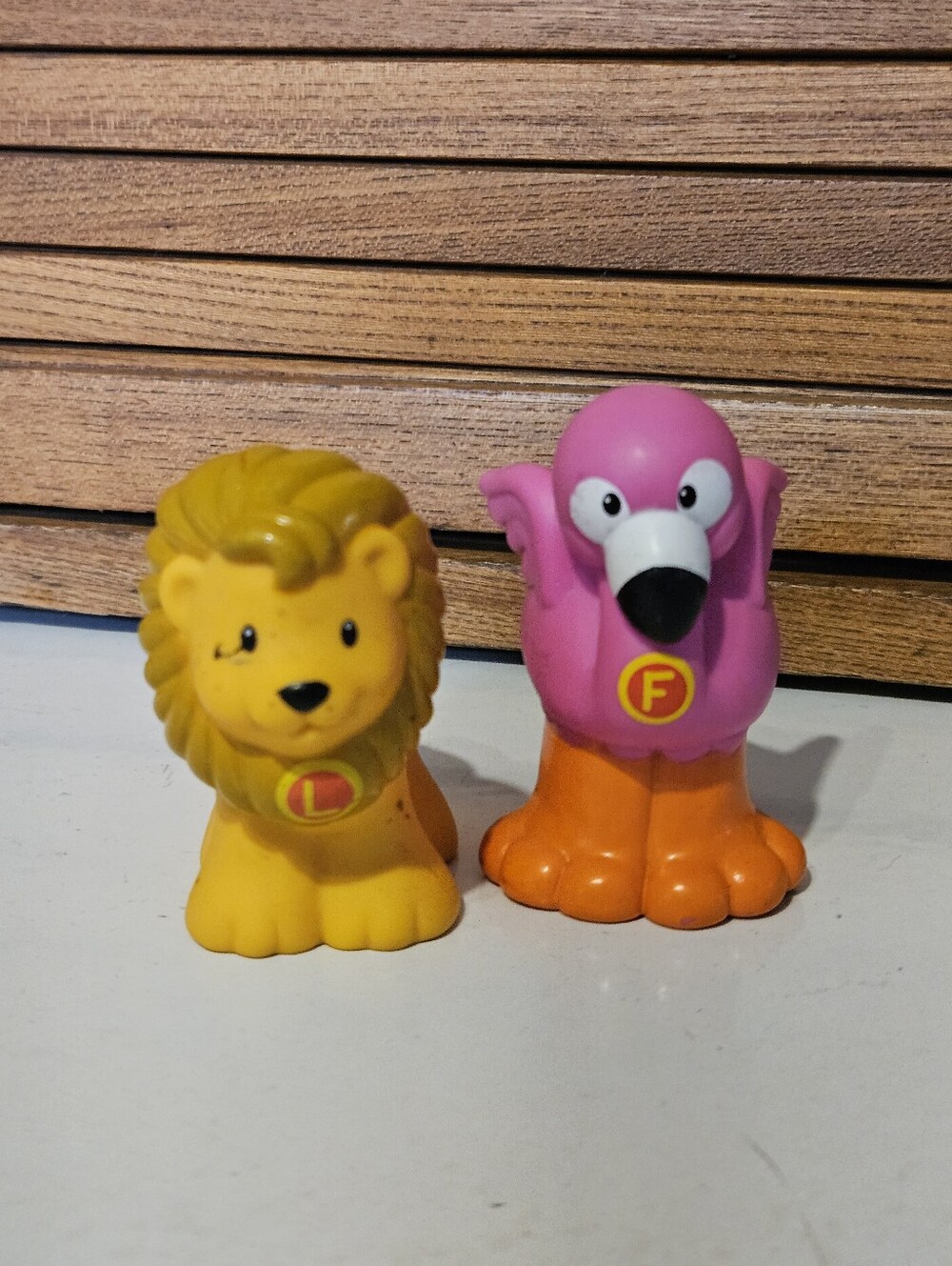 2004 Fisher-Price Little People Alphabet Zoo Lion Flamingo